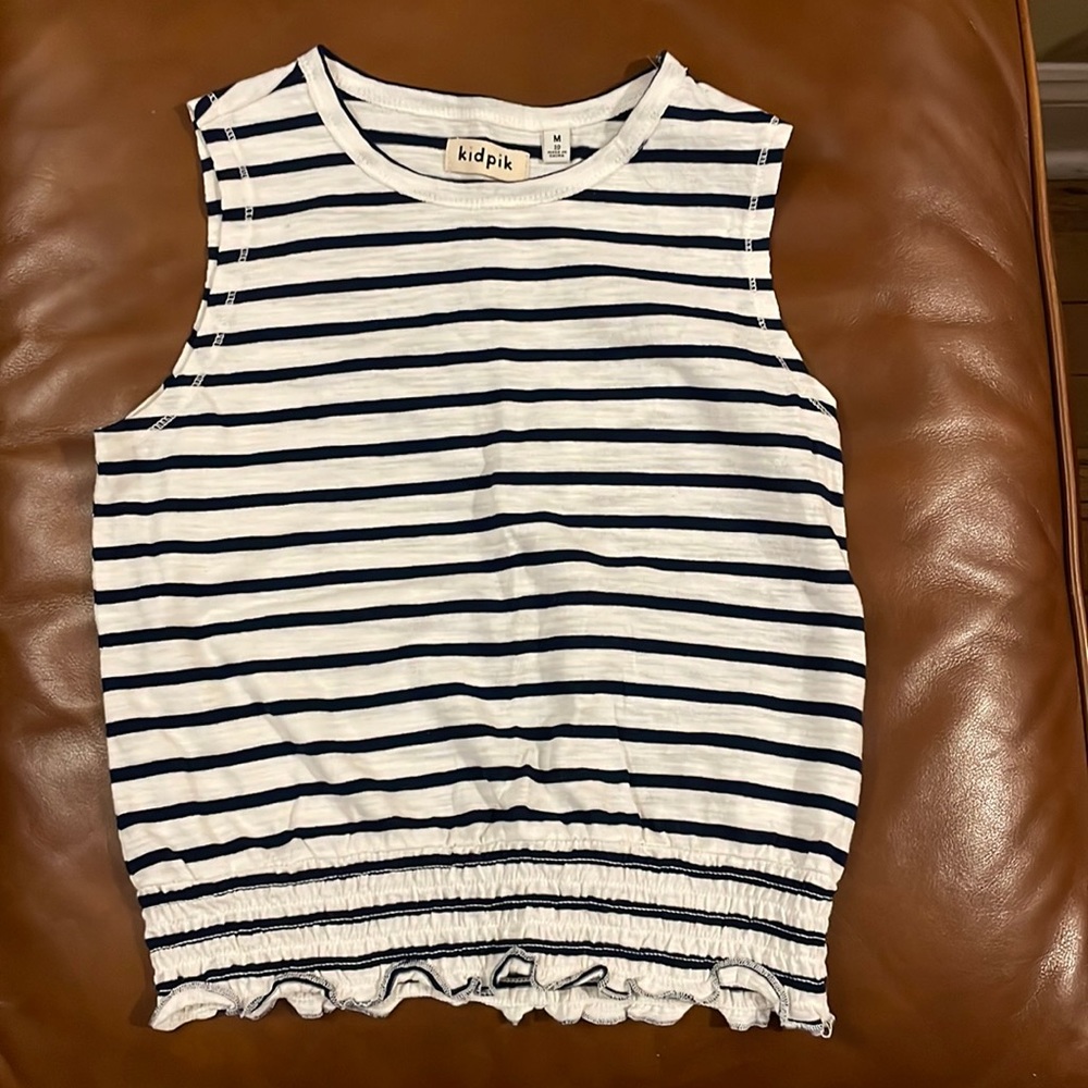 Girls size 10 dressy cotton tank top.  Worn once.